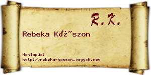 Rebeka Kászon névjegykártya